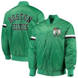 New Licensed Retro  NBA Boston Celtics Men's Starter Satin Jacket Size XL S177